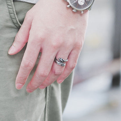 Evil Black Onyx Twisted Cascade Ring