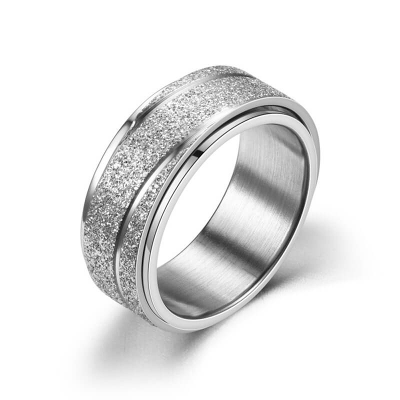 Titanium Steel Culture Rotatable Ring