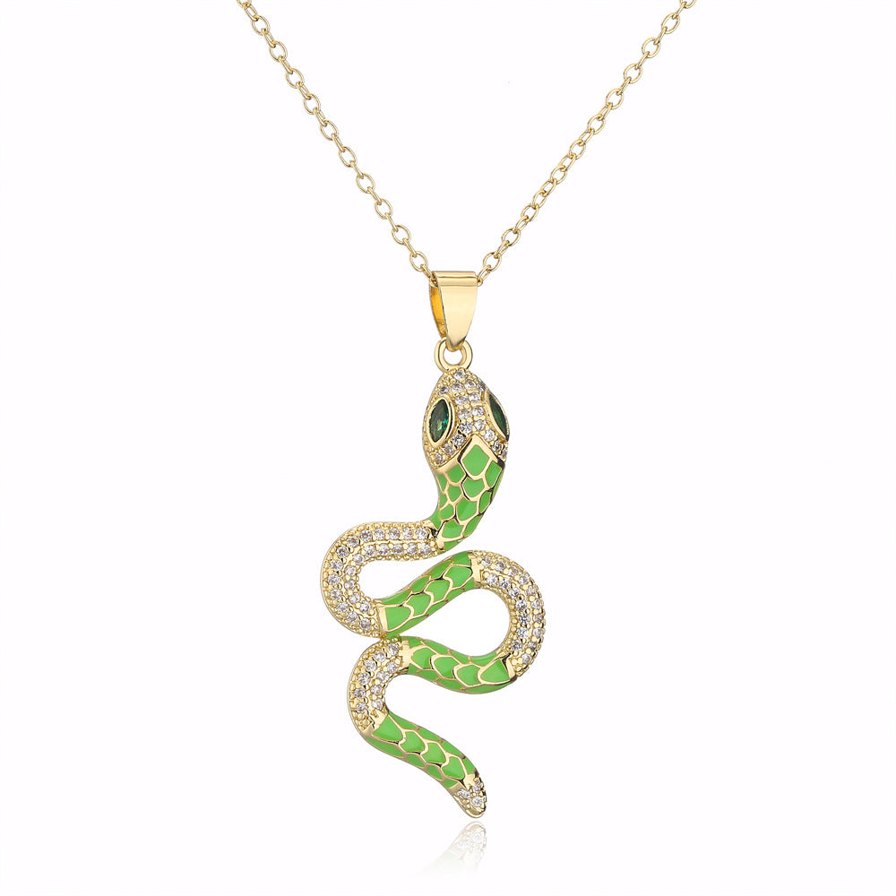 Colorful Snake Shape Chain Necklace