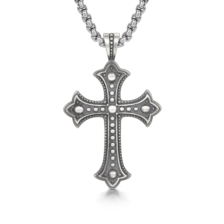 Sterling Silver Cross High Street Pendants Necklace