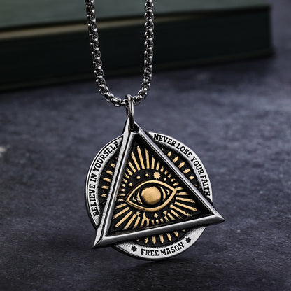 Vintage Devil's Eye Pendant Necklace