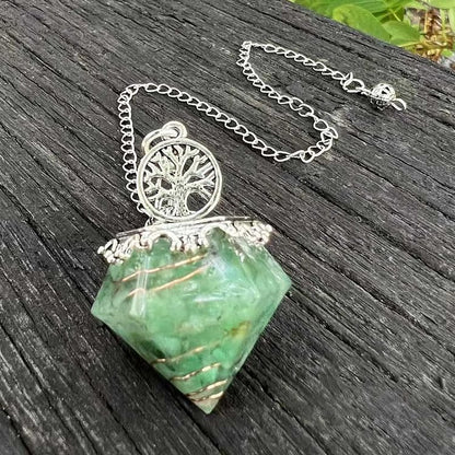 "Meditation Companion" - Crystal Hexagonal Rhombus Pendulum