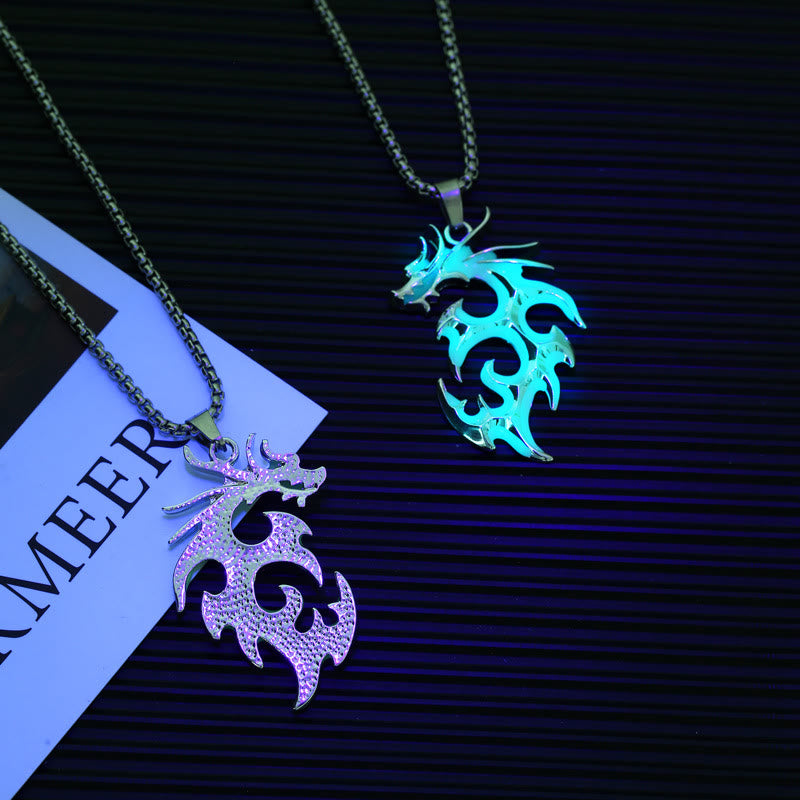 "Flame Dragon" Luminous Pendant Necklace