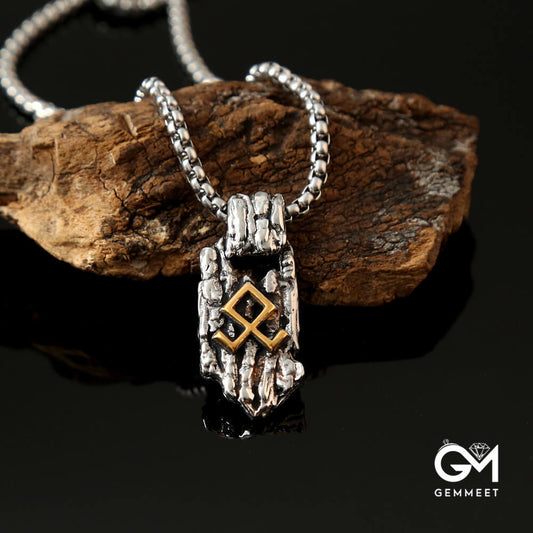 Titanium Steel Viking Rune Necklace