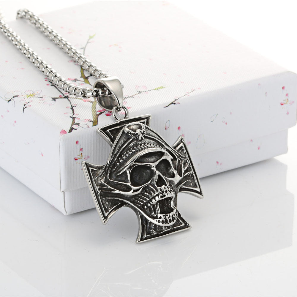 Skeleton Officer Necklace Undead Legion Retro Pendant