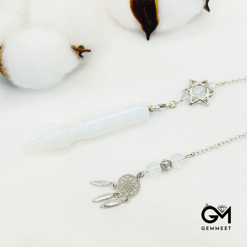 White Crystal Spirit Pendant Cone