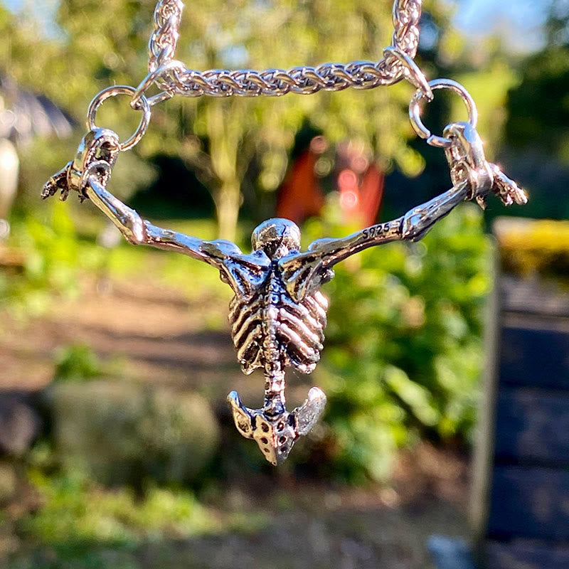 Shackled Skeleton Pendant Necklace