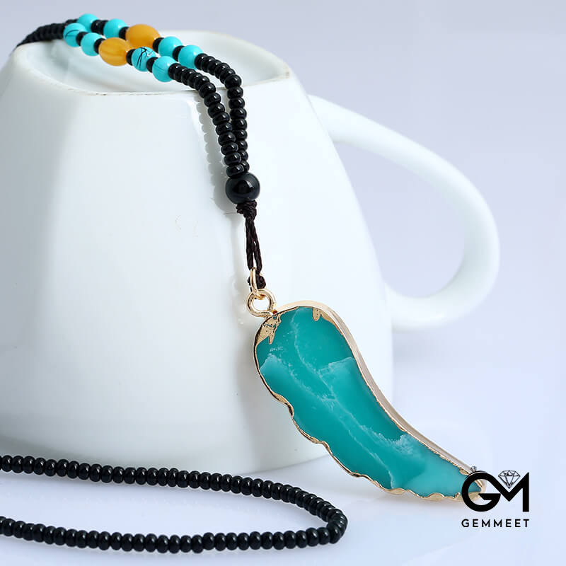 Bohemian Turquoise Bead Necklace