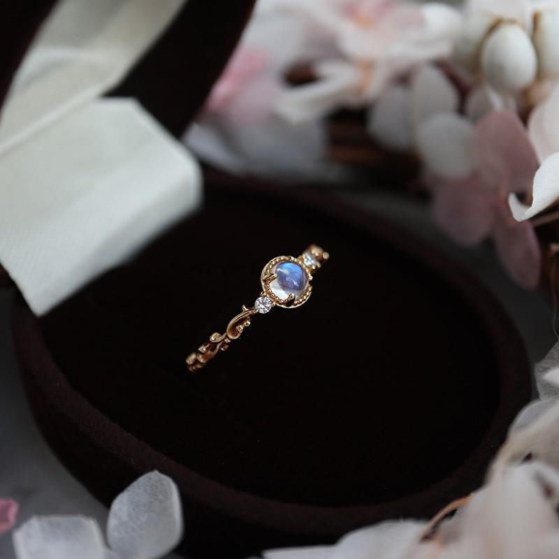 Moonlight Starlight Moonstone Ring