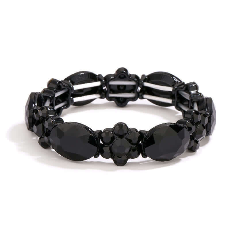 Women's Oval Rhinestone Stretchy Bracelet