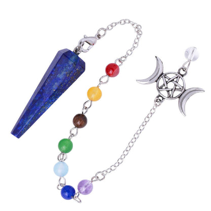 Hexagonal Crystal Star and Moon Pendant