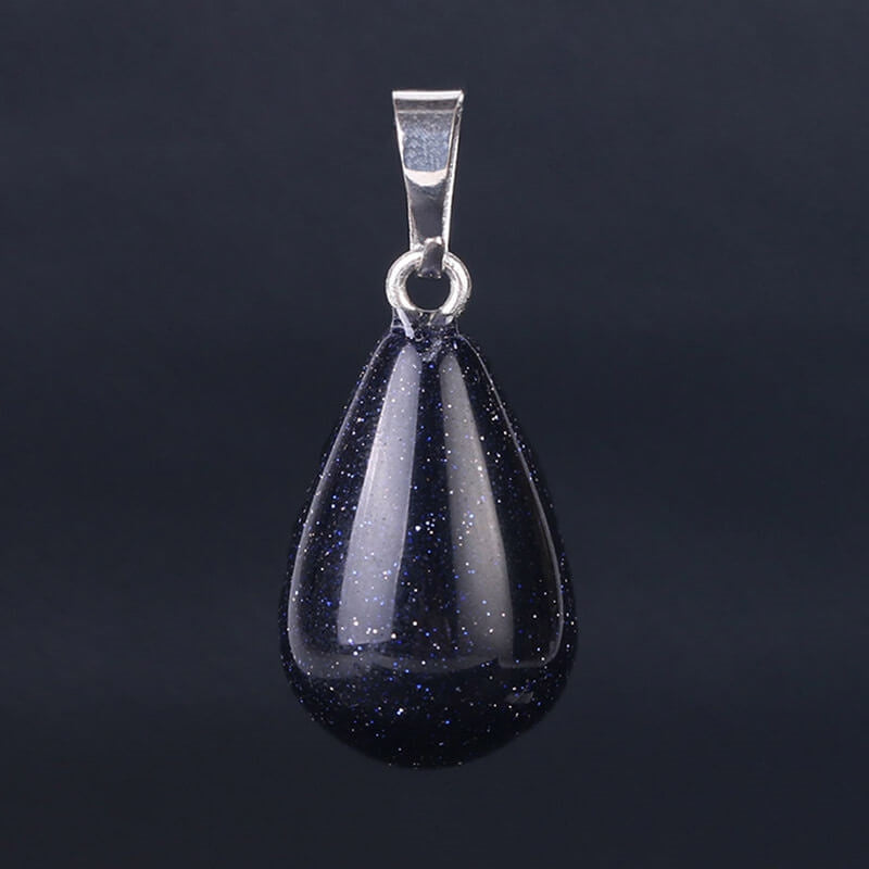 Teardrop Drop Agate Lapis Pear-shaped Pendant