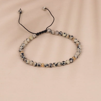 Spotted Stone Bead Bracelet