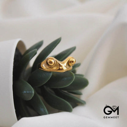 "Explore The World "Creative Frog Ring