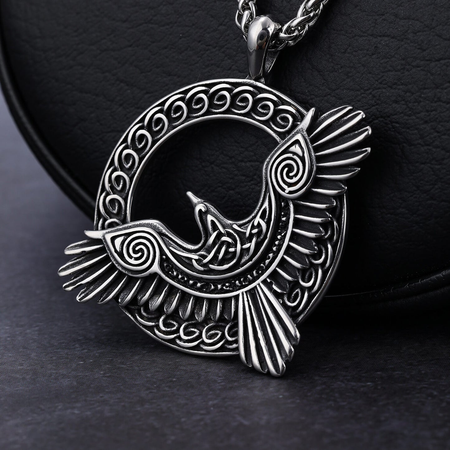 Animal Series Eagle Flying Stainless Steel Pendant