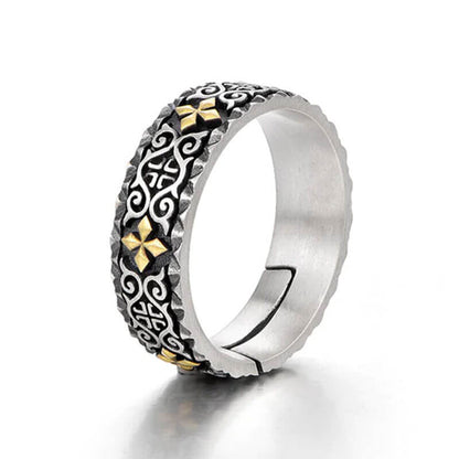 Vintage Men's Printing Cross Rings