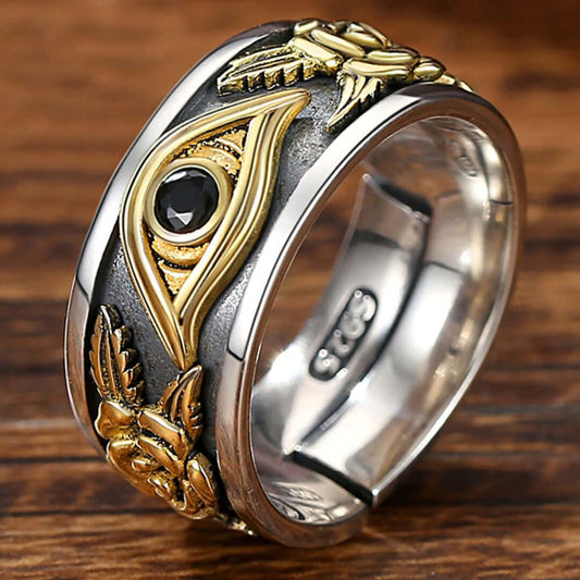 "Protection And Strength" Men's Eye of Horus Ring