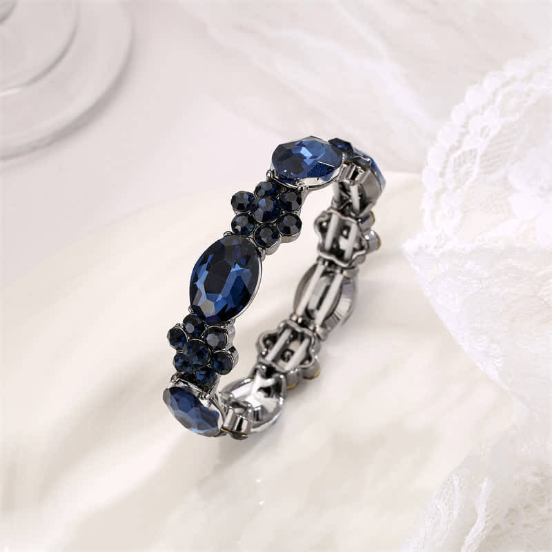 Women's Oval Rhinestone Stretchy Bracelet