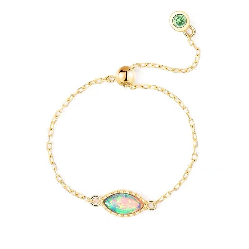 Marquise Chain Faux Opal Ring