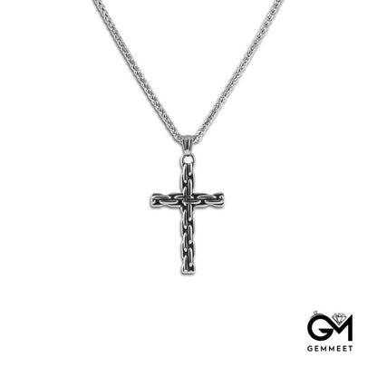 Hip Hop Chain Cross Stainless Steel Necklace