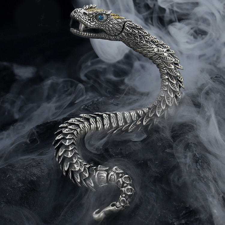 Men’s Medusa Rattlesnake Hip Hop Bracelet