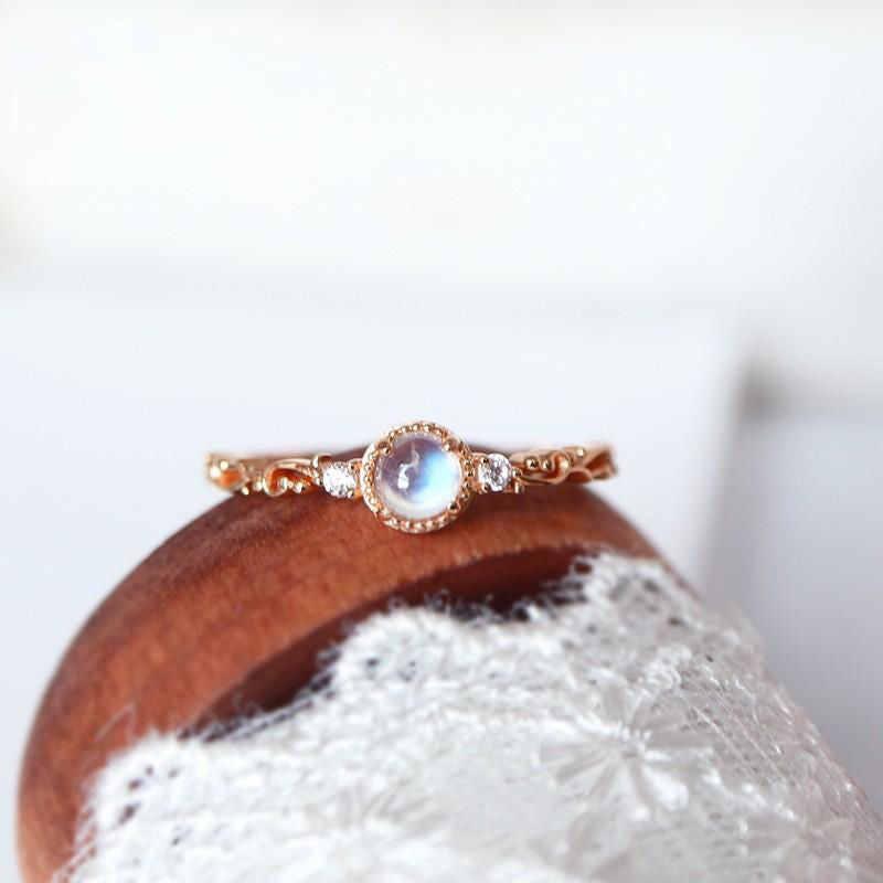 Moonlight Starlight Moonstone Ring