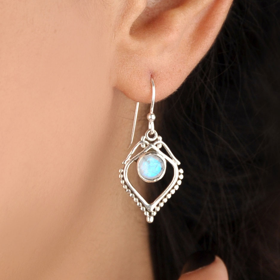 Presale: Boho Retro Moonstone Dangle Earrings