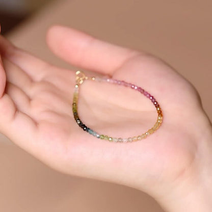 Rainbow After Rain - Citrine with Fluorite Gemstone Bracelet