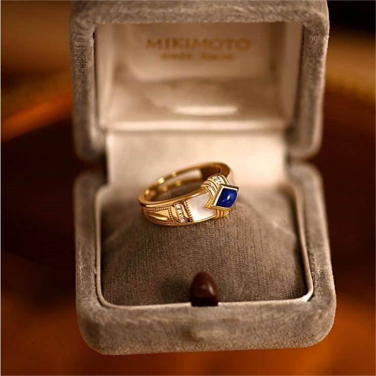 Rhombus Lapis Lazuli Ring