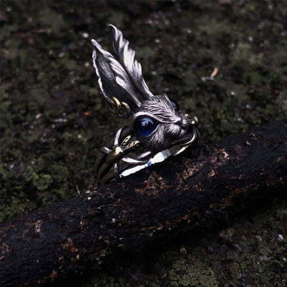 The Lolita Alice Rabbit Blue Sapphire Ring