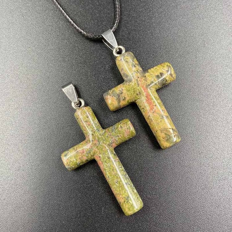 Colour Crystal Cross Healing Pendant