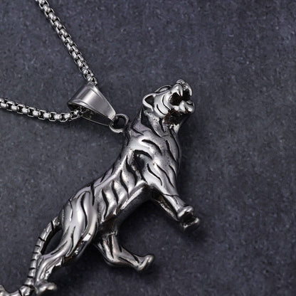 Stainless Steel Leopard Pendant