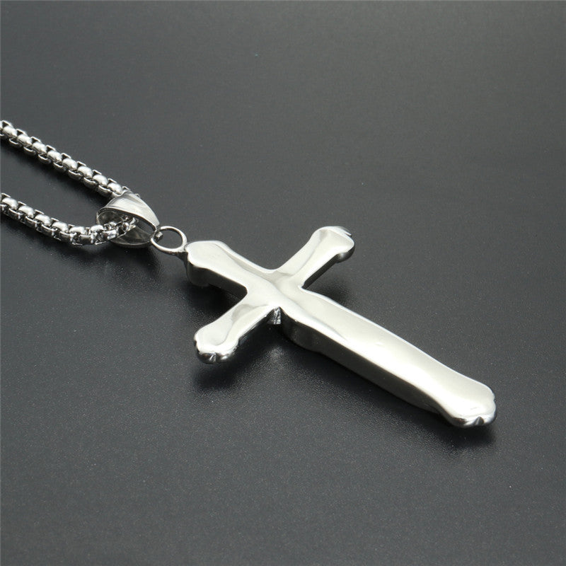 Hip Hop Vintage Feather Cross Pendant