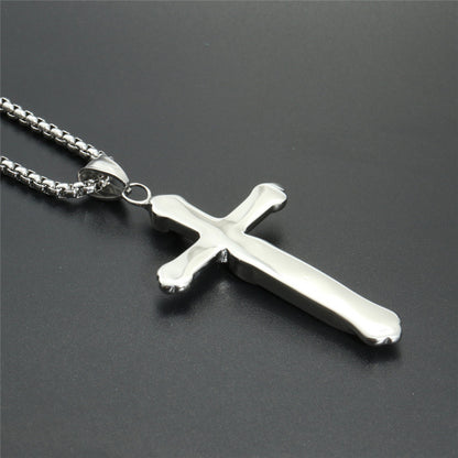 Hip Hop Vintage Feather Cross Pendant