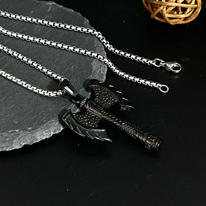 Double Axe Titanium Steel Pendant