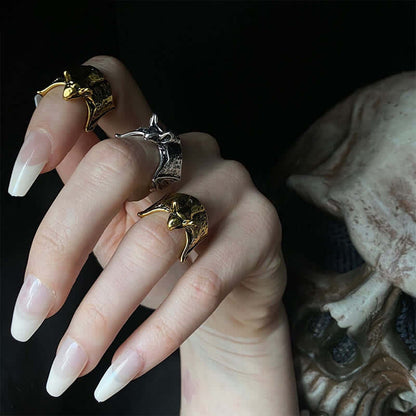 Cute Vampire Bat Vintage Ring