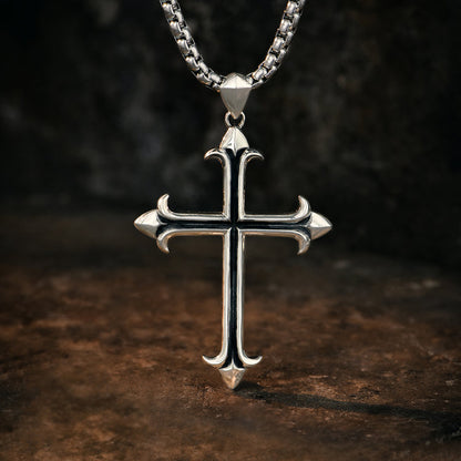 Sterling Silver Arrow Cross Pendants Necklace