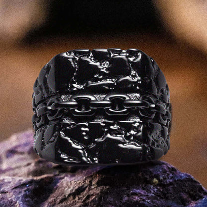 Men's Crack Lava Chain Ring