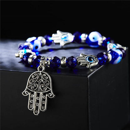 Evil Eye & Hamsa Charm Pendant Bracelet