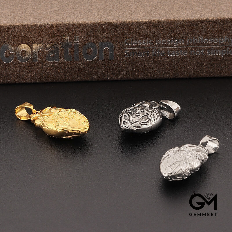 Creative Human Heart Organ Pendant Necklace