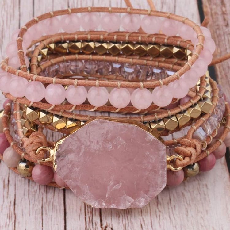 Rose Quartz Stone Bracelet