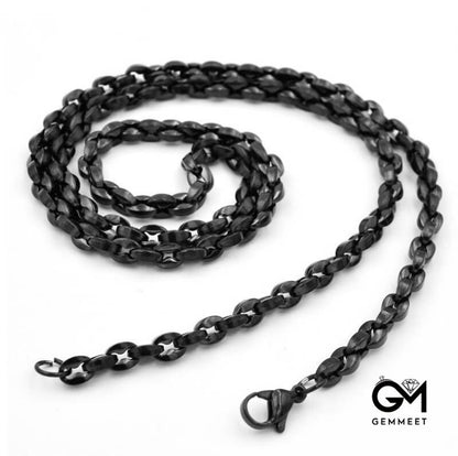 Alloy Coffee Bean Pearl Chain Necklace