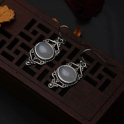 Moonstone Vintage Drangle Earrings