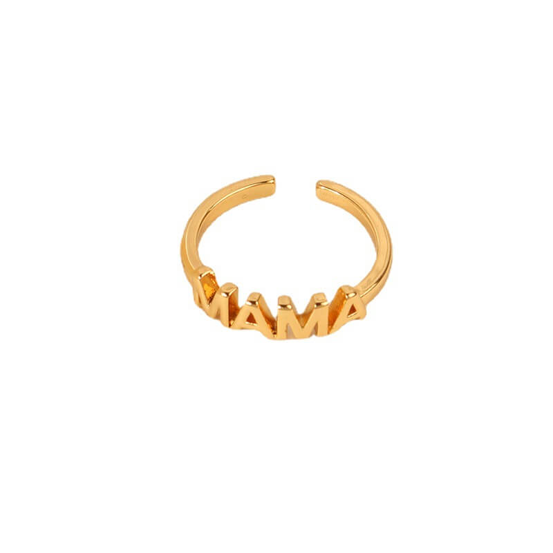 MAMA Word Shape Adjustable Ring