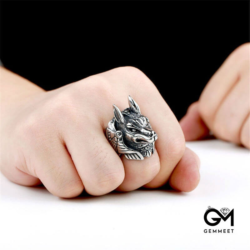 Vintage Stereoscopic Wolf Ring