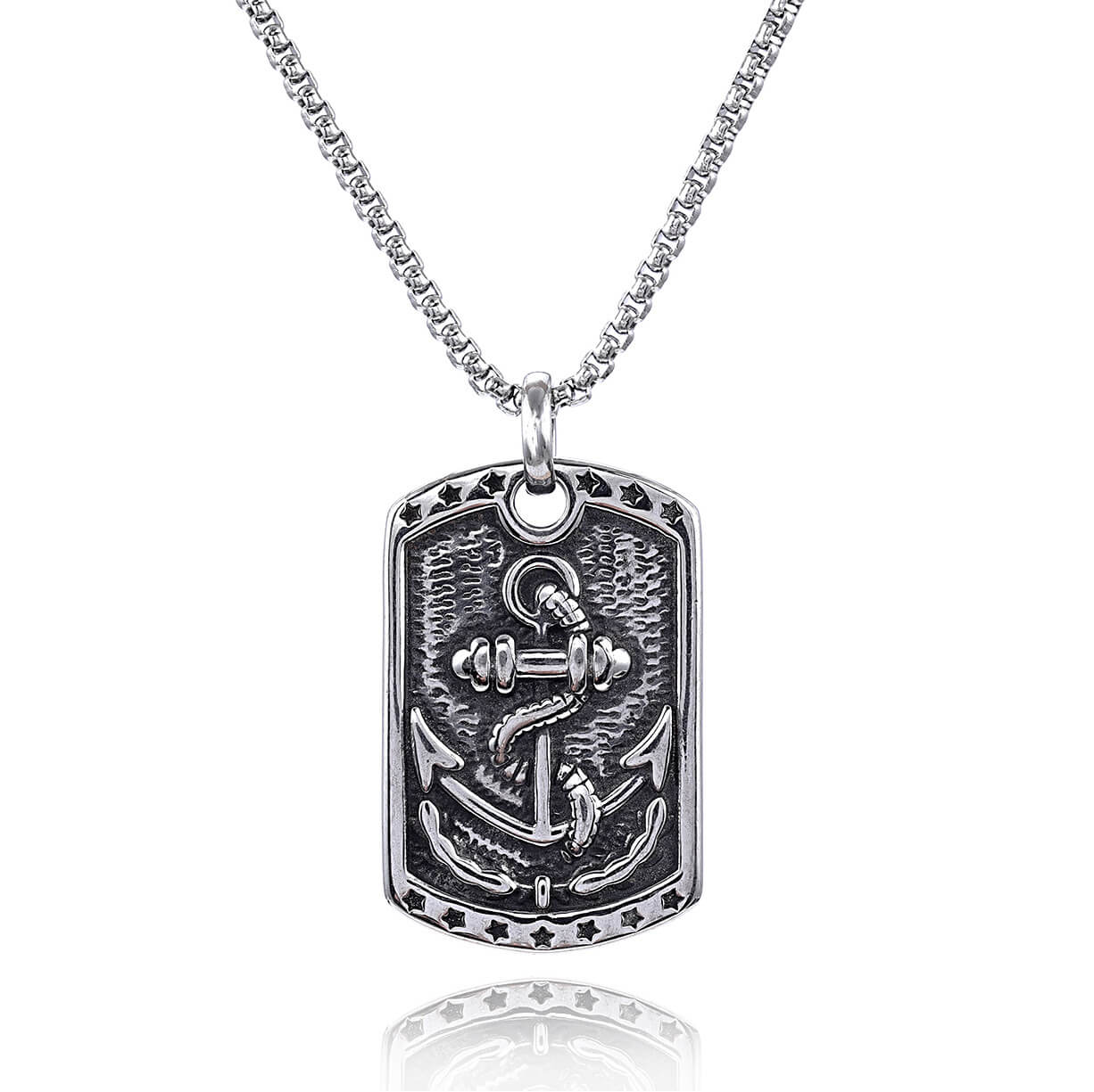 Vintage Pirate Anchor Stainless Steel Pendant