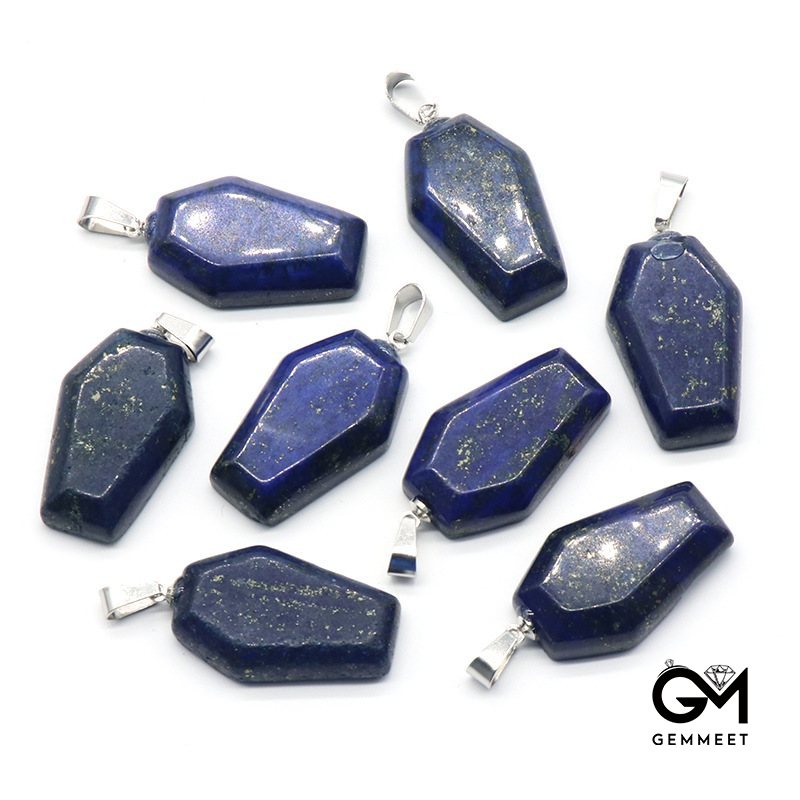 Lapis Lazuli Mini Coffin Board Fun Pendant