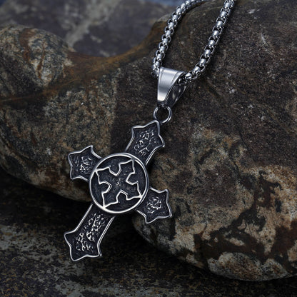 Medieval Knight Cross Pendant