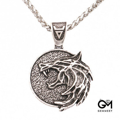 Wolf Head Devil Pendant Necklace