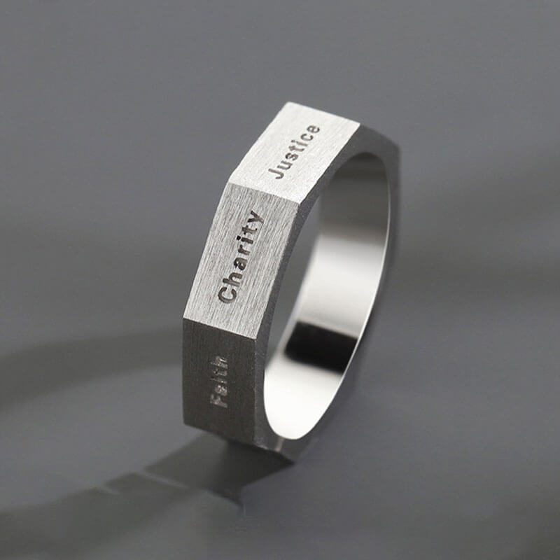 Character Octagon Band Ring